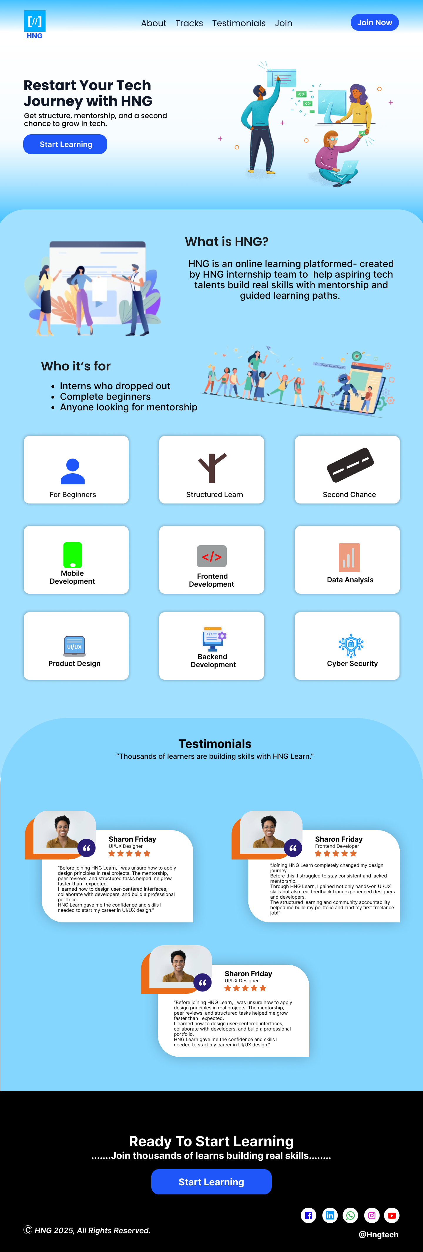 HNG Landing Page